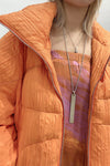 CHENPENG Orange Pleated Puffer Jacket CP20AWJ015